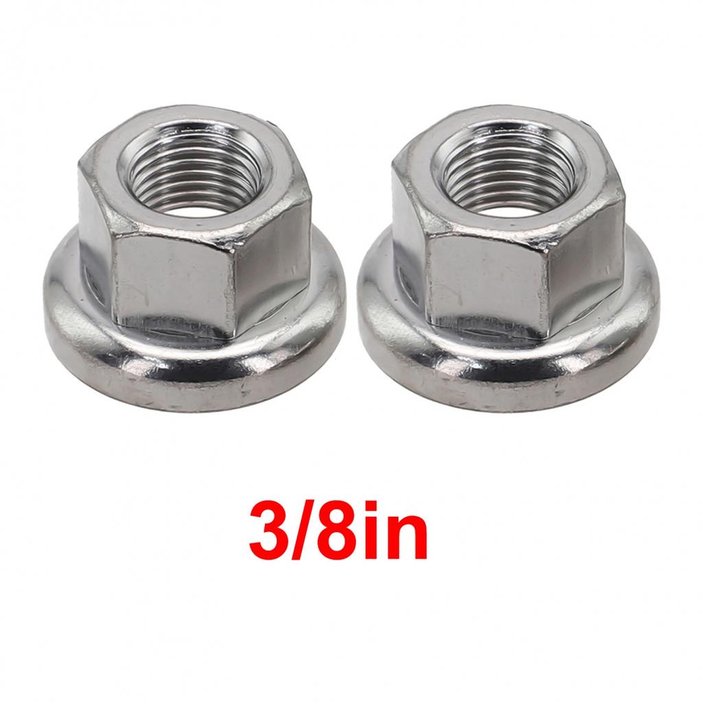 20G Bikes Crew Nut 2PCS 3/8 Dark Silver High Quality