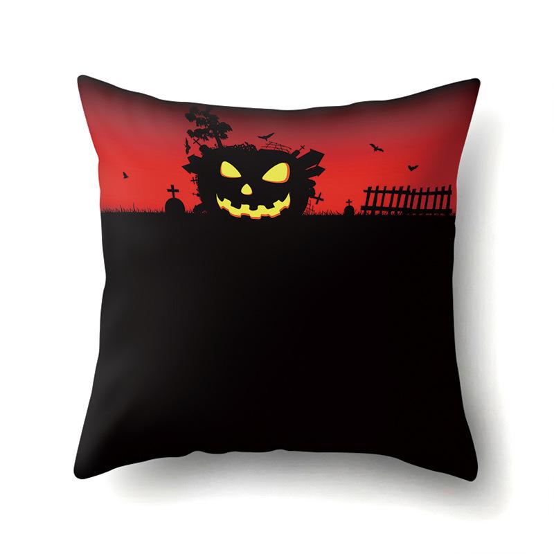 Halloween Pillowcase Car Waist Pillow Pumpkin Sofa Cushion Cover Office Home Living Room Pillowcase