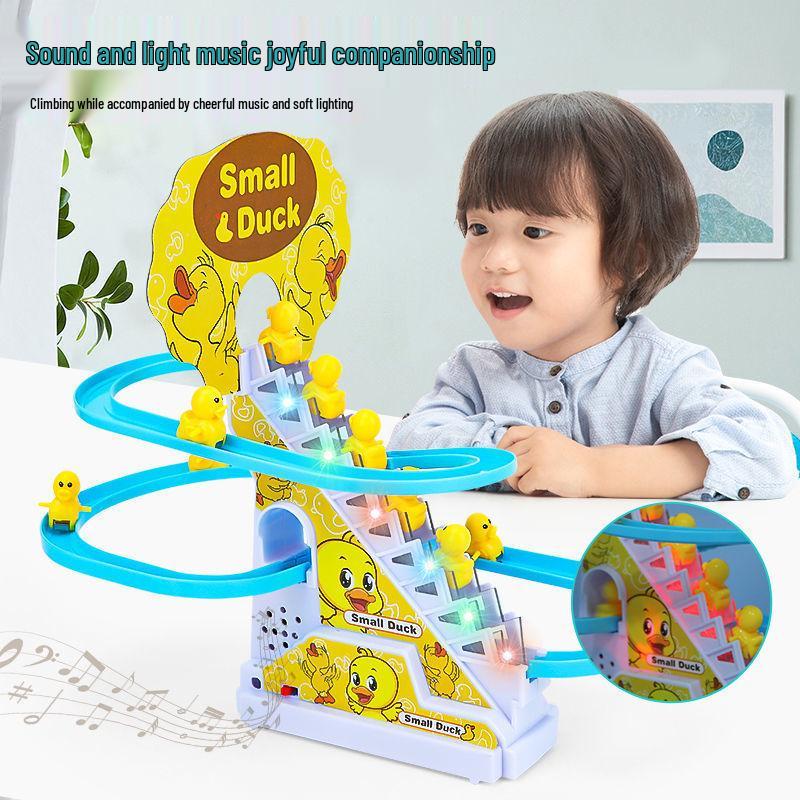 Electric Yellow Duck Climbing Toy for Infants and Toddlers 0-3 Years