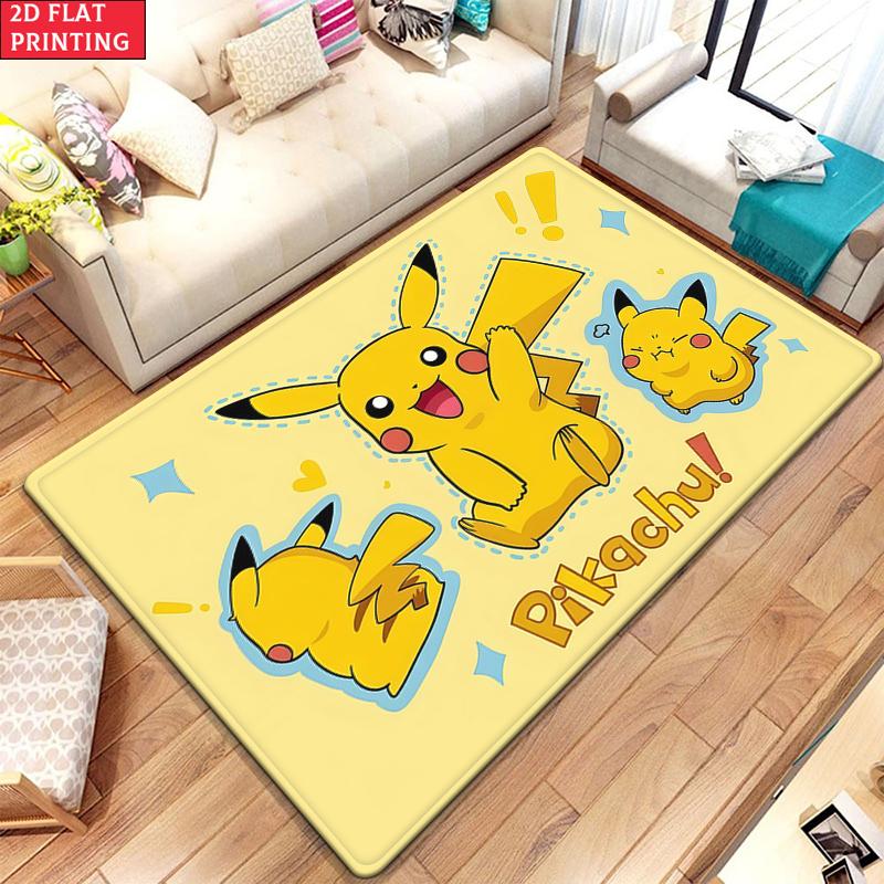 Cute Yellow Cartoon Character Area Rug Anti Slip Washable Floor Mat For Kids Bedroom Living Room Game Bedroom Home Decor Carpet