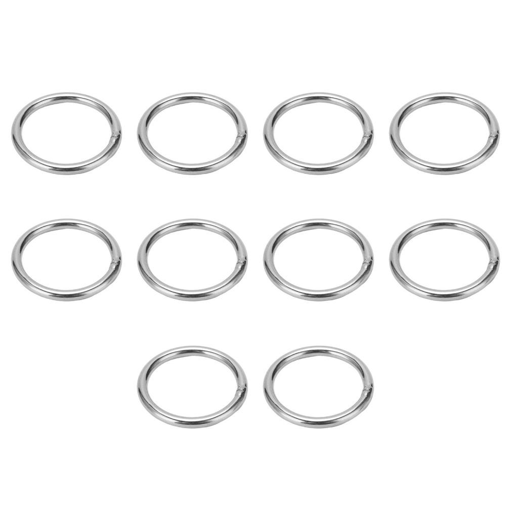 10pcs Multifunctional Welded Round Rings Solid Seamless Multi-Purpose O Rings For Dog Collars