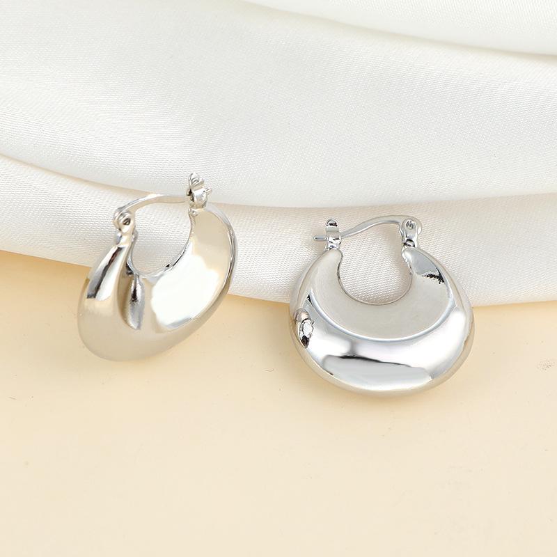 Huazi Style Zircon Stud Earrings for Women - Gold-Plated, Non-Fading Luxury Jewelry