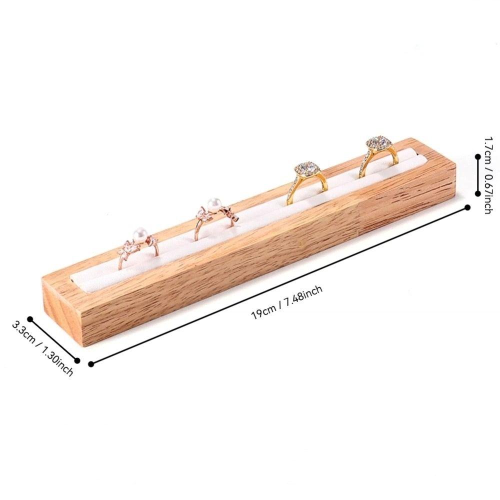Rings Storage Wooden Ring Display Rectangular Shape Jewelry Organizers Quality Jewelry Stand Rings