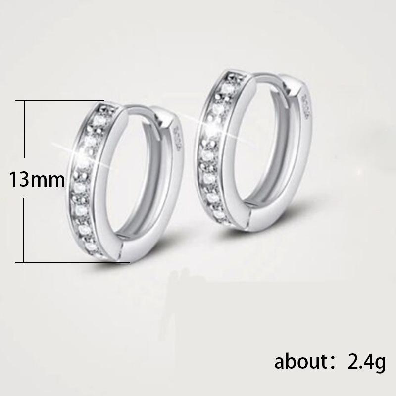 Simple Earrings, Personalized Small Circle Zircon Ear Buckles, Fashionable Literary Earrings, Cold Wind Ear Jewelry