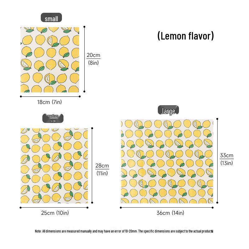 Nien Degradable Beeswax Wraps - 3-Piece Food-Grade Preservation Set