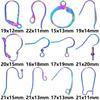 50pcs/Lot Rainbow Ear Hooks For Jewelry Making Earrings Ear Piercing Hoop Stainless Steel Jewelry Findings Wholesale Components