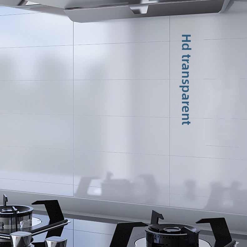 0.1mm Extra Thick Self-Adhesive Wall Film Heat Resistant & Waterproof Transparent Sticker for Kitchen & Bathroom No Residue