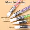 5 Stück Nail Art Stift Doppelspitze Silikon Blumenmodellierstift Verstellbarer Klebestift Prägestift Nail Art Pinsel Jedes Haushaltswerkzeug