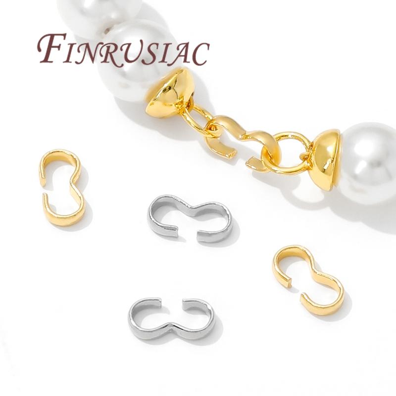 50-100Pcs 18K Gold Plated 3 Shape Clasps Connectors For Jewelry Making,Clasp For Bracelets Accessories DIY Jewelry Making