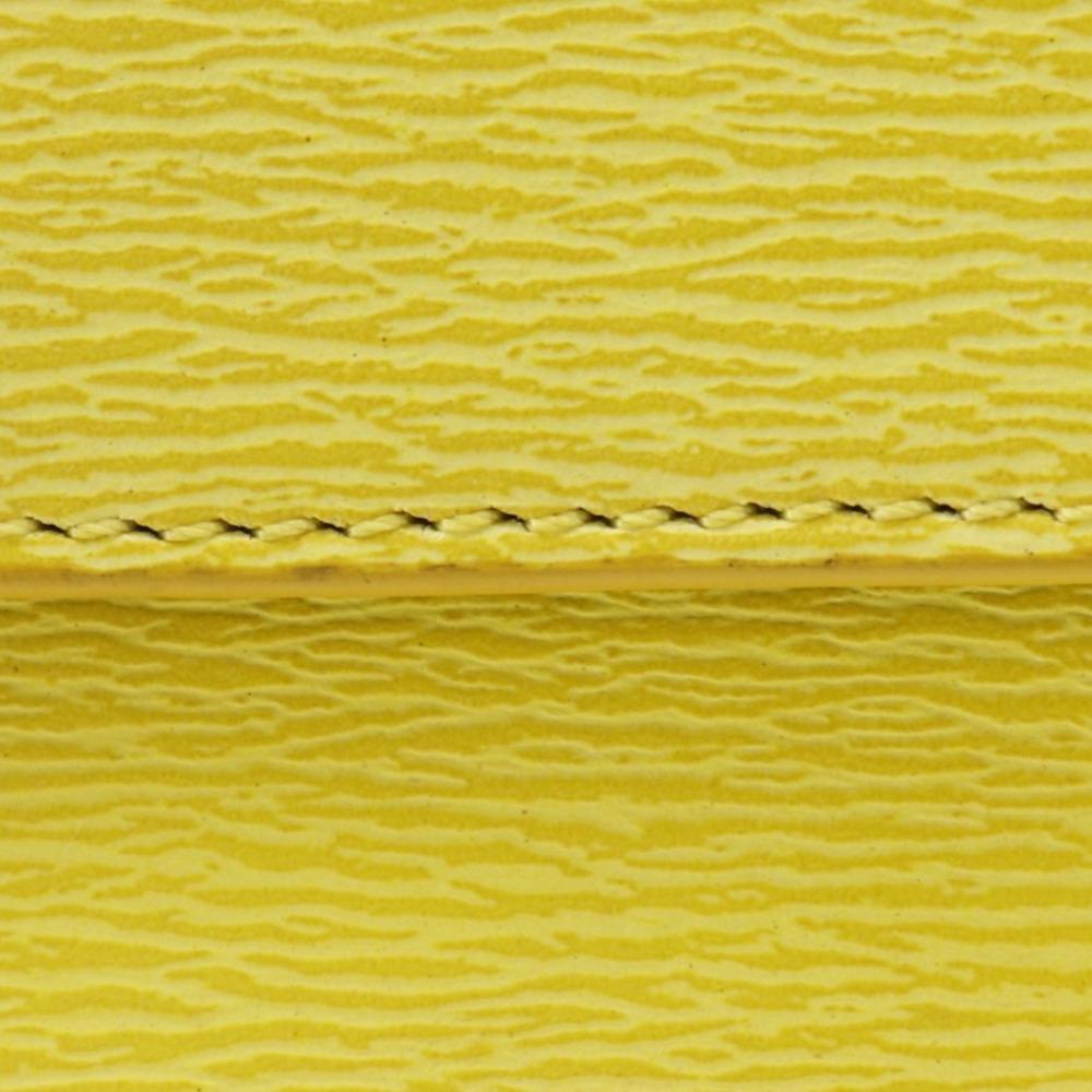 CELINE Trapeze Small Handbag 174683 yellow Calfskin Women Used