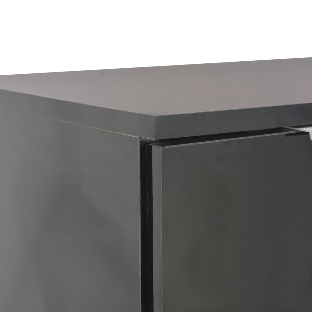 Sideboard High Gloss Black 107 x 35 x 80.5 cm