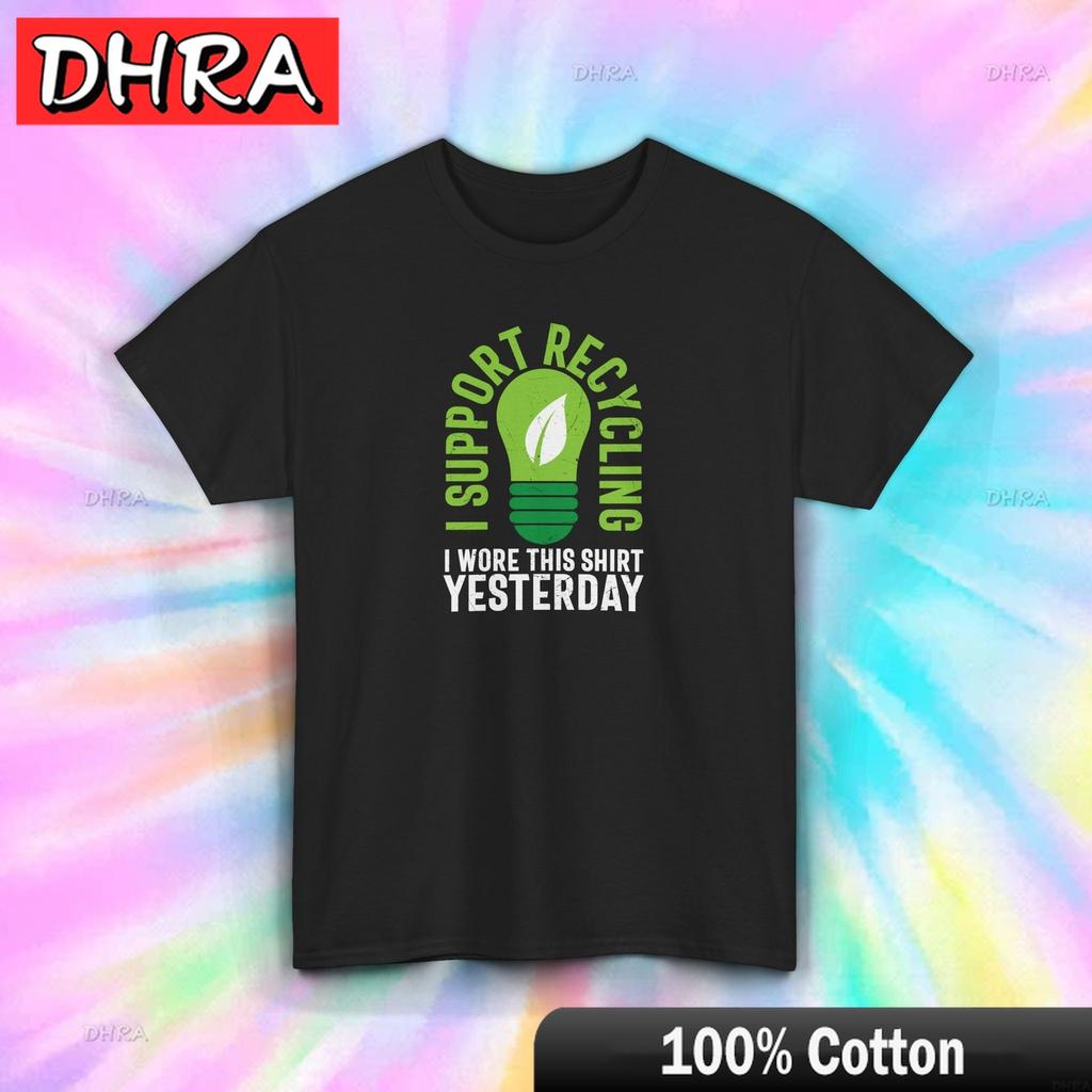I Support Recycling TShirt Funny EcoFriendly Sustainability Tee with Streetwear Design Tee Casual Y2K Hip Hop Vintage