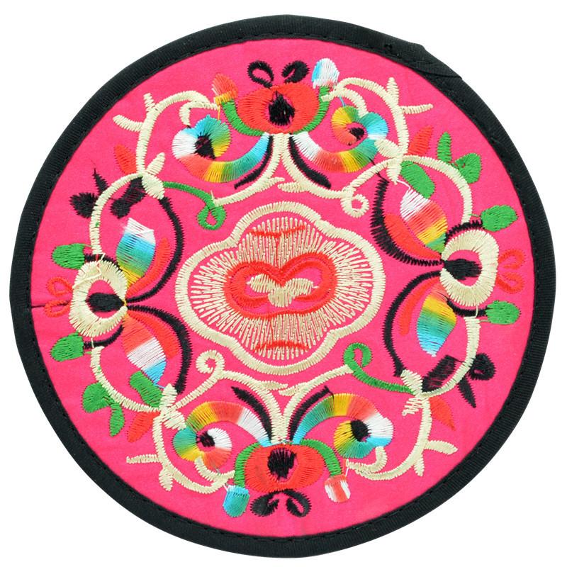 Embroidered Coasters for Mugs, Ethnic Style