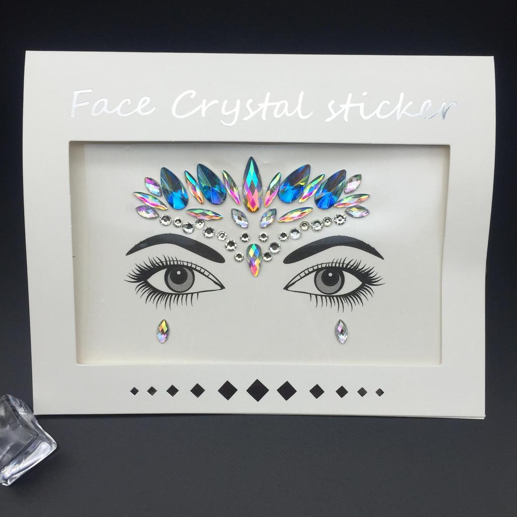 Eco-Friendly Forehead & Face Resin Stickers for Music Festival Makeup