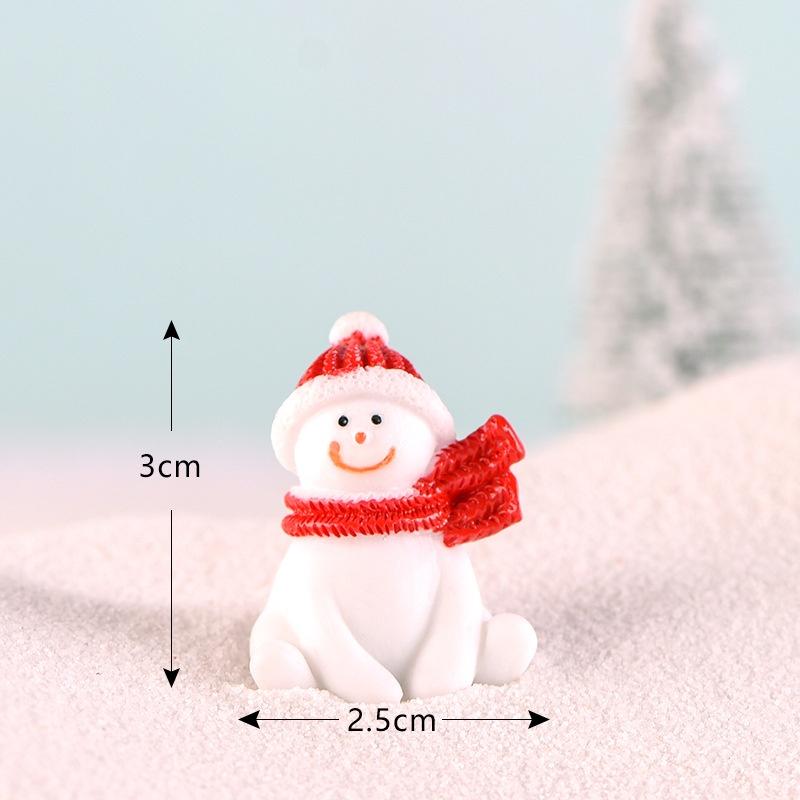 Charming Christmas Tree Santa Claus Snowman Ornaments Delightful Miniature Garden Decor For All Occasions