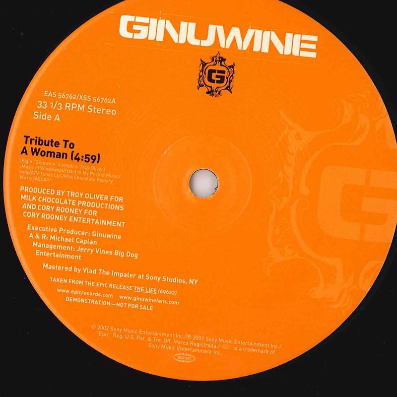 

12inch Record GINUWINE - Tribute To A Woman / That s How I G EAS56762PROMO EPIC 2002 US Soul/Funk Used