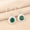 Natural Green Onyx Gemstone 925 Stamped Silver Handmade Earrings Unique Jewelry EE-153-19