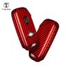 T-Carbon Carbon Fiber Car Key Case Cover For Kia Sportage  Ray Sorento Soul Telluride Cerato  K5 K8  Accessories