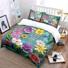 Colorful Flowers and Butterflies. Bedding Sets Duvet Cover Sets Duvet Covers Pillowcases(1 * Duvet Cover 2 * Pillowcases Without Duvet Insert)