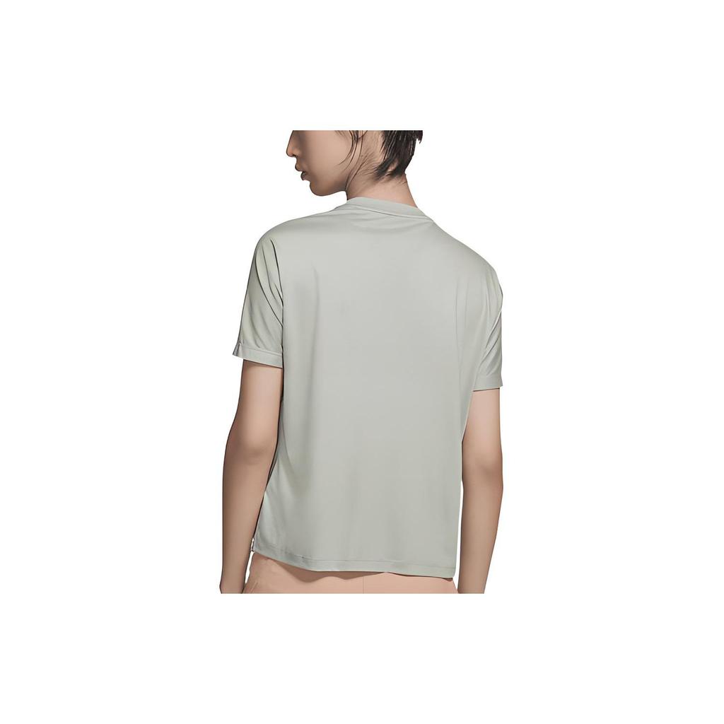 Nike Einfarbiger Logo-Print Rundhals-Pullover Kurzarm-T-Shirt American Vintage Damen Tops Grün CV8115-372