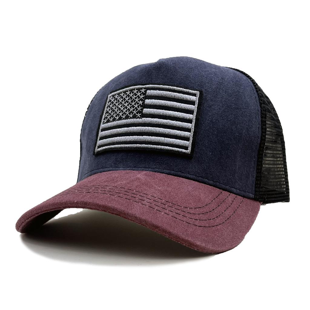 Hut Herren Sommer Amerikanische Flagge Kappe Sonnenschutz Sonnenhut Outdoor Sport Bergsteigen Baseballkappe