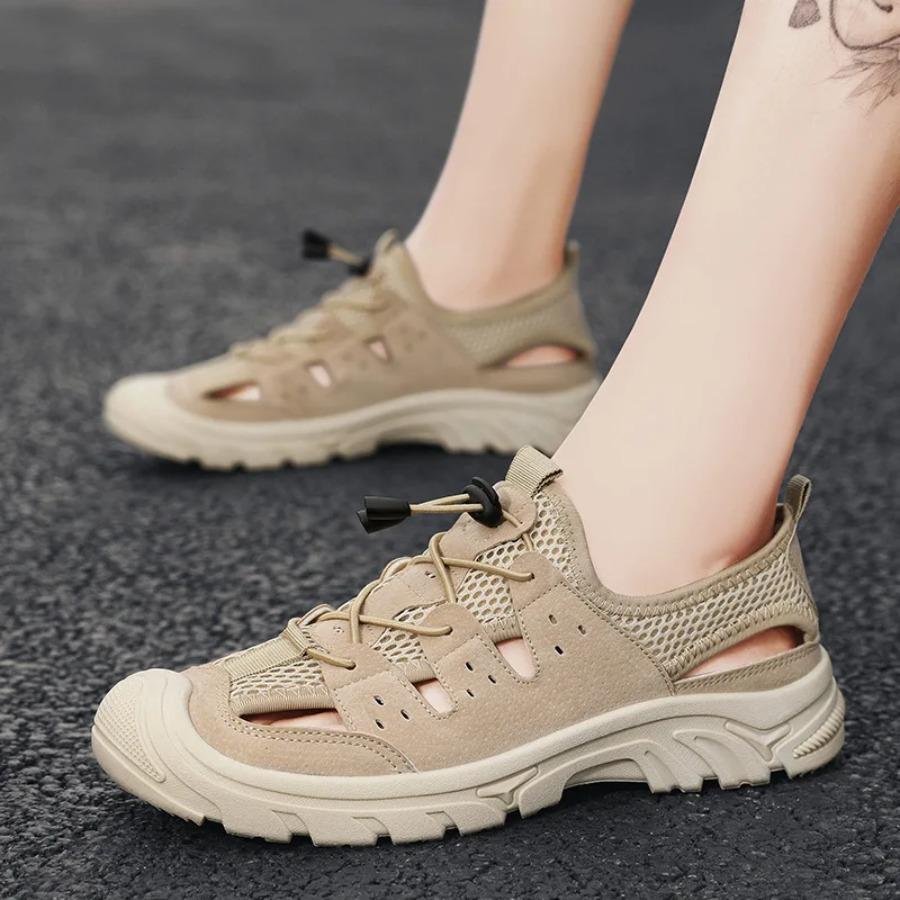 Barefoot Beach Shoes Camping Travel Baotou Sandals Men's Outerwear Trendy Cool Slippers Mesh Quick Drying Sports Sweatproof