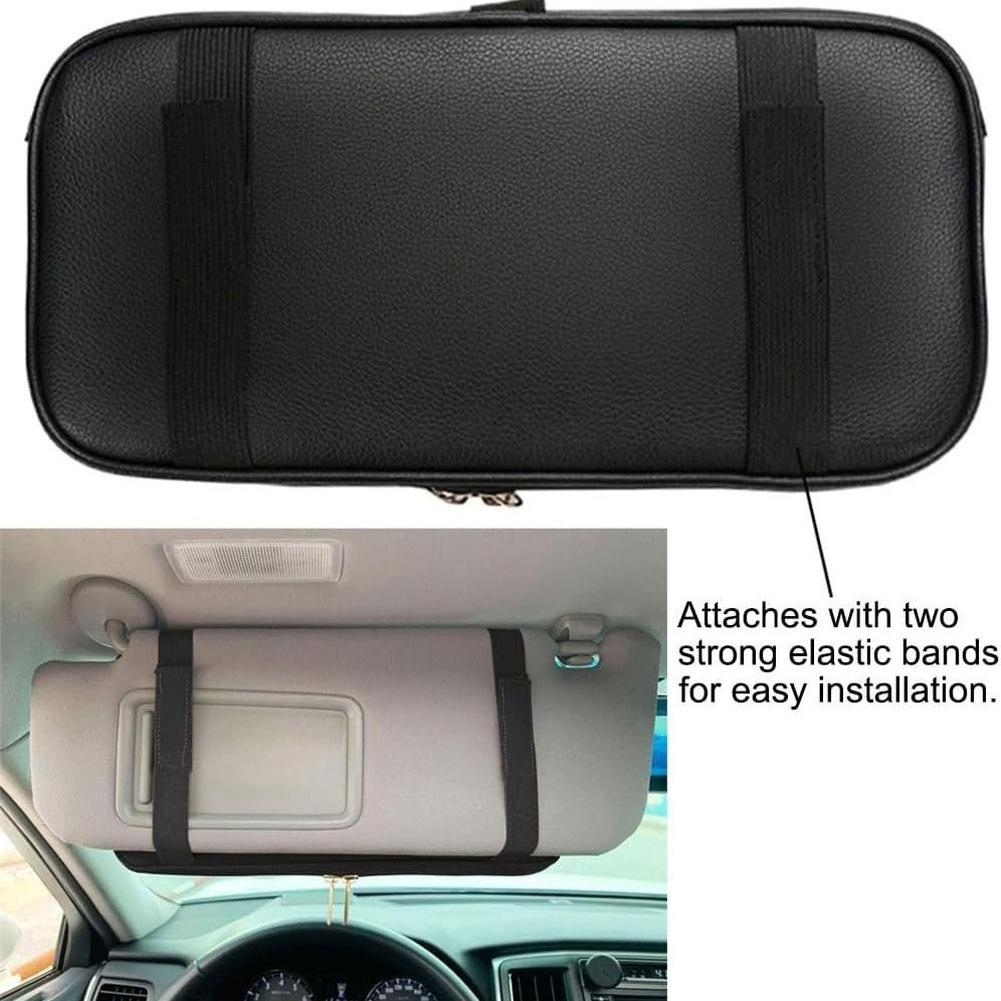

1PC Cars Storage Bag 31*15.5*5cm Fit Cars, SUVs, And Trucks Car Sun Visor Organizer Storage Bag With Multiple Pockets Racks China Mainland