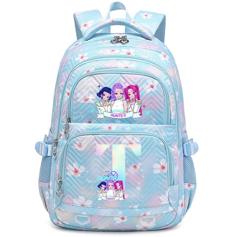 Animation Cartoon Letter Printing Large Capacity Shoulder Bag Lightweight Primary And Secondary School Students Leisure Schoolbag