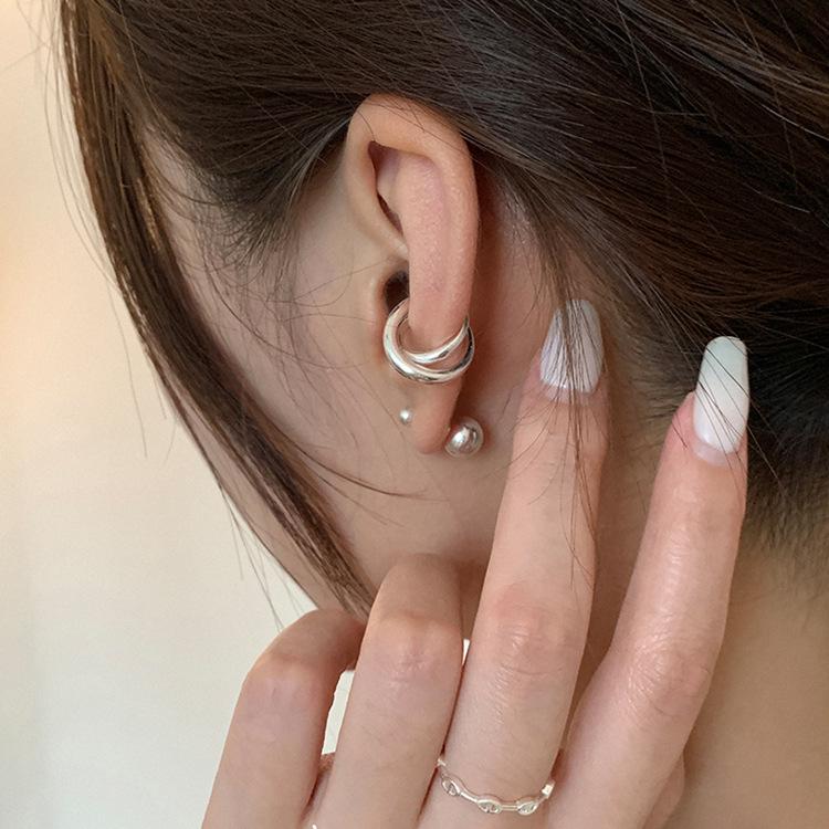 Women's Unique Double-Layer Metal Ear Cuff: Versatile No-Piercing Earring