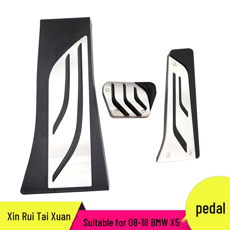 

Non-Slip Pedals for 2008-2018 BMW X5: Accelerator, Brake & Rest Area Accessory Aluminum Alloy + Hard Rubber