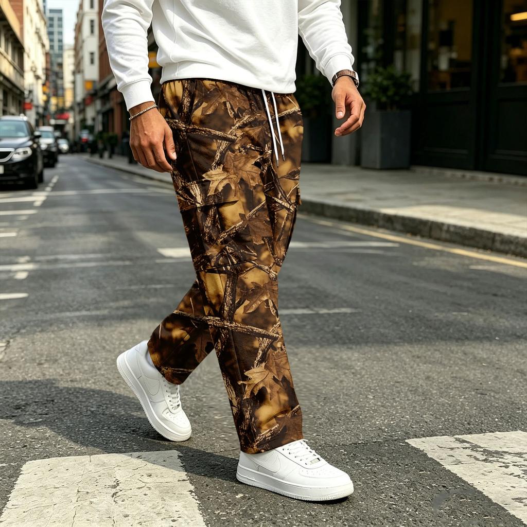 Men's Casual Straight Leg Drawstring Sweatpants for Everyday Wear and Commuting