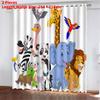 Zoo Curtain Forest Cartoon Children 3d Digital Printing Lightblocking Curtain