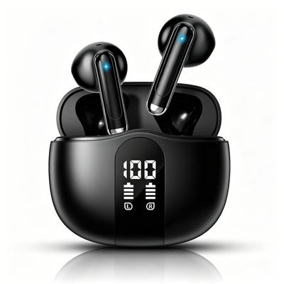 2026 New Bluetooth 5.4 Wireless Earbuds, Deep Bass Stereo In Ear Earphones with Noise Cancelling Mic, LED Digital Display, 50H Playtime IP7 Waterproof