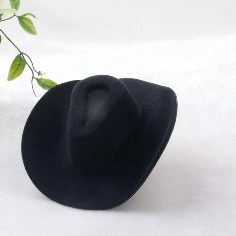 Tiny Western Cowboy Hat Miniature Fabric Hat Ornament For Handmade Craft Clothing Wrapping Sewing Costume Embellishment