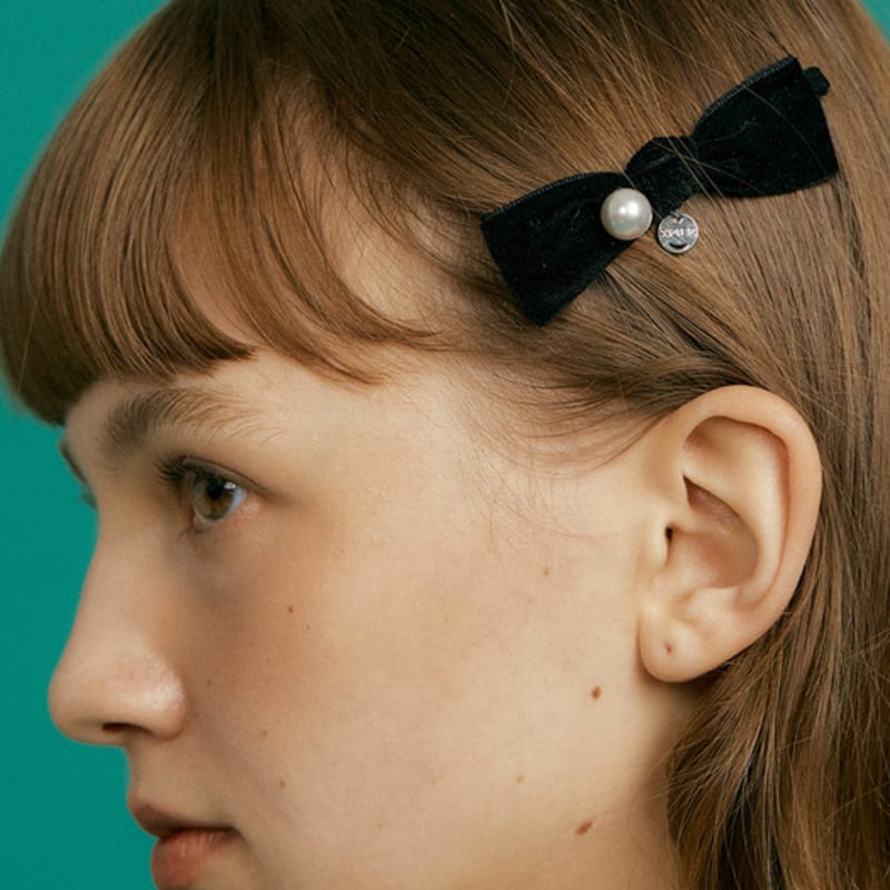 

XPIER Ruban pearl ribbon Hairpin black