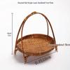 Multi-Layer Bamboo Handwoven Basket with Handle for Tea, Pastry, Fruit & Cake