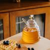 Honeys Dispenser Glass Honeys Jar With Stick Clear Glass Honeys Jar With Lid