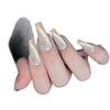 24-Piece Autumn/Winter Nude Cat Eye Long Wearable Nails - Shiny High-End Whitening Simple Nail Art