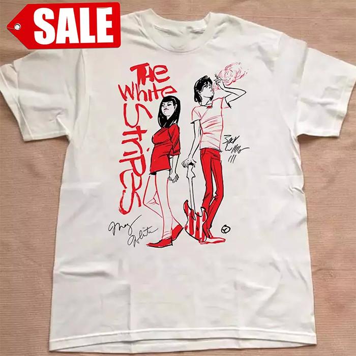 

The White Stripes Band Signature white T-shirt short sleeve All sizes XX237 Unisex T-Shirt L
