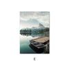 Landscape Painting Lake Reflection Canvas Poster Bohemia Sunrise Nature Nordic Style Art Print Gallery Wall Decoration Picture