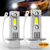 2Pcs H3 LED Headlight Bulb Canbus No Fan High Beam 6500K White 3000K Yellow Car Truck LED Fog Light Driving Lamp DRL 12V -24V
