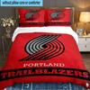 Portland Blazers Artwork 3pcs Bedding Set,Including 1pc Duvet Cover And 2pcs Pillowcases Perfect Gift for Christmas,Ideal for Bedroom, Dormitory