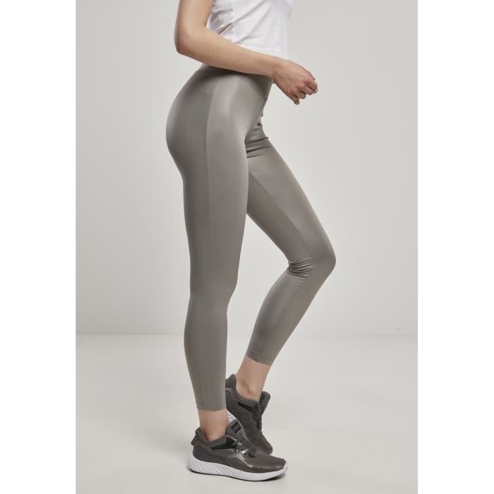 Legging femme Urban Classics imitation cuir - gris foncé - XL