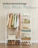 Freestanding Clothes Rail with 5 Storage Shelves, Clothes Rack, White