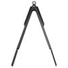 Captain Stag Outdoor BBQ Tongs Wood Grip Charcoal Clamp 35cm Stopper Black Titanium Coating Stainless Steel UG-3332