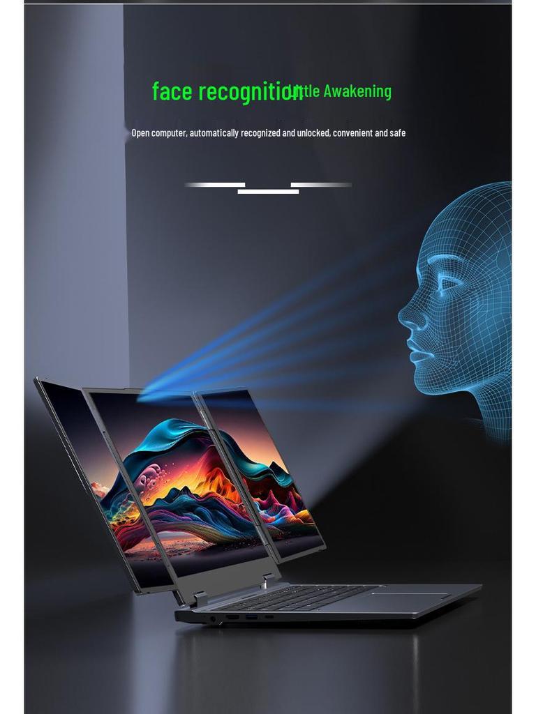 Three-Screen Foldable Laptop for Stock Trading, Business & Office - Core i7-1260P