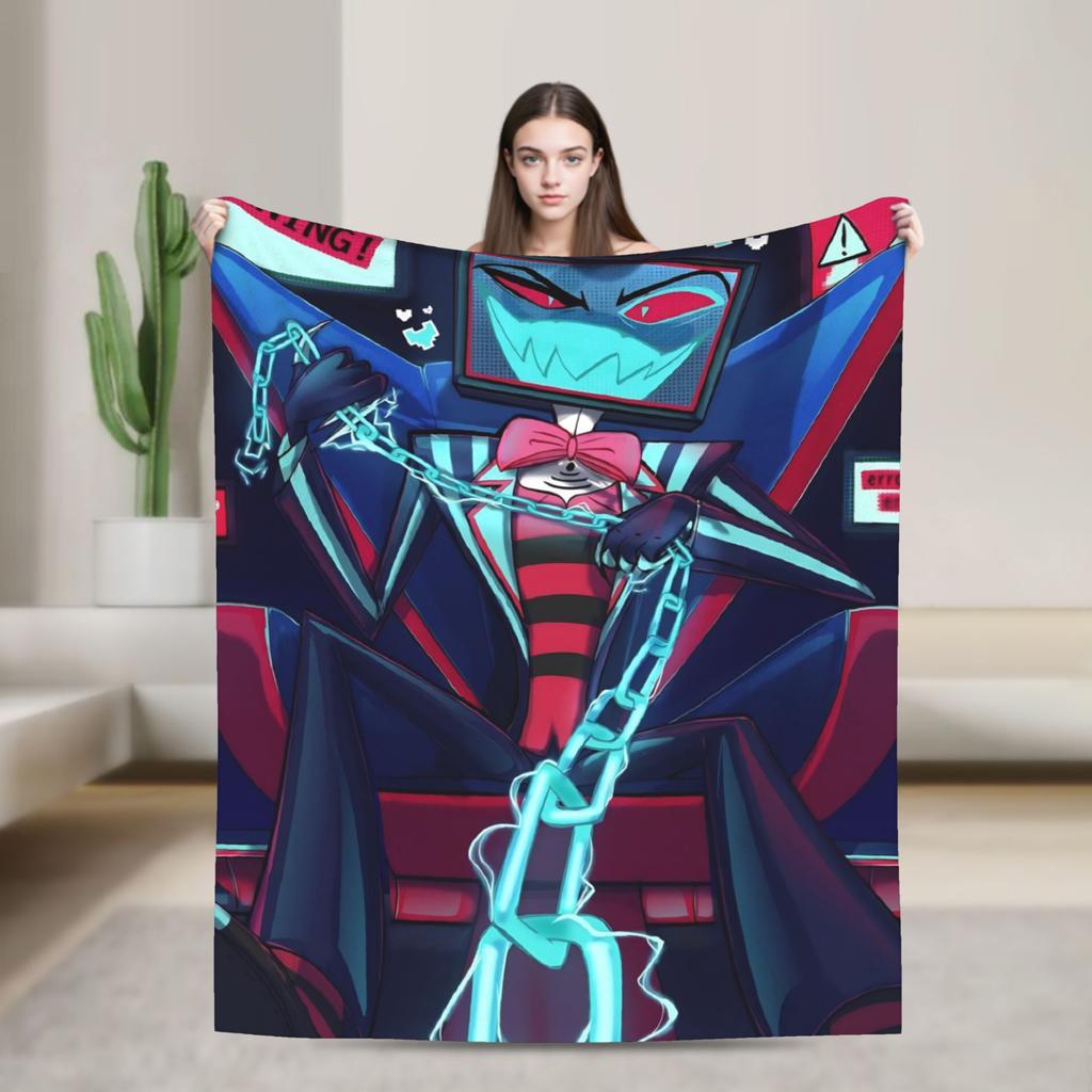 Vincent Hazbins Hotels Anime Blankets Fleece Spring Autumn Breathable Warm Throw Blanket for Sofa Bedroom Bedspread