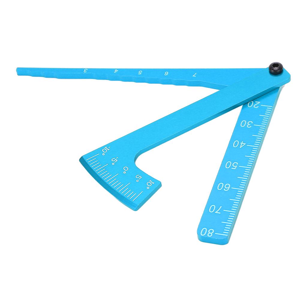 RC Adjustable Aluminium Measure Caliper Wheel Height Rim Camber Angle Ruler Tool UniversalBlue