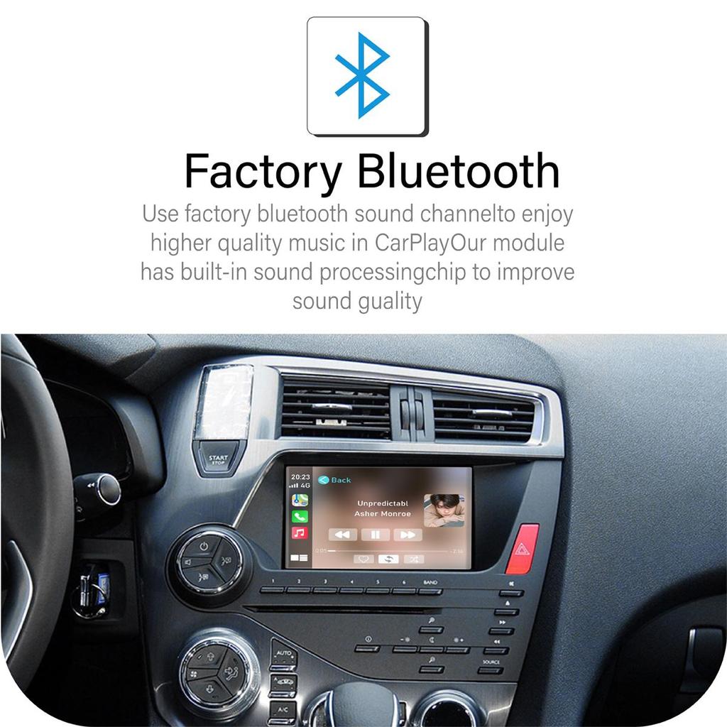 Sinairyu Wireless CarPlay Android Auto Kit W/ Mirror-Link Compatible For DS5 DS6 8.4" Uconnect Mirror Link