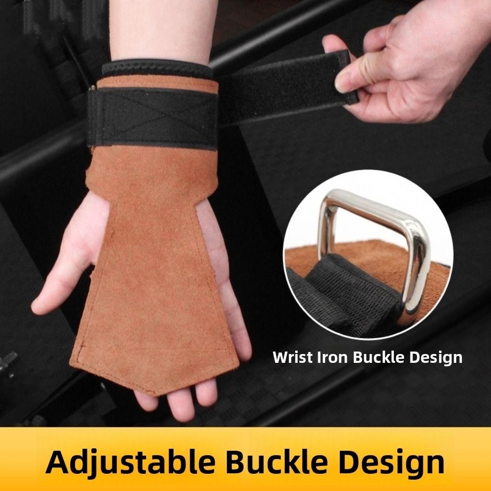 1 Pair Talk Less Do More Fitness Power Straps Thicken Non-slip Sports Wrist Pads Adjustable Wear-resistant Deadlift Power Straps